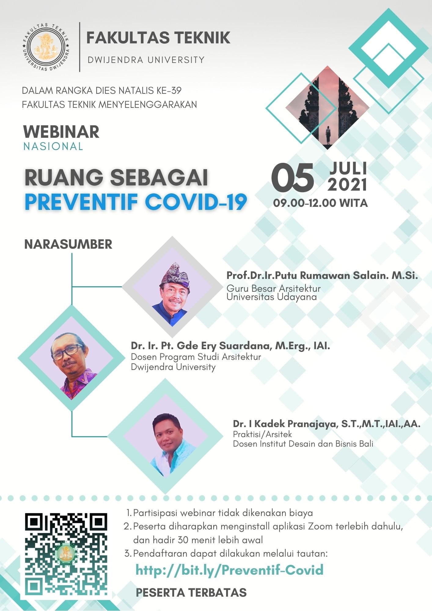 Flyer Webinar Ruang sebagai Preventif Covid-19 2